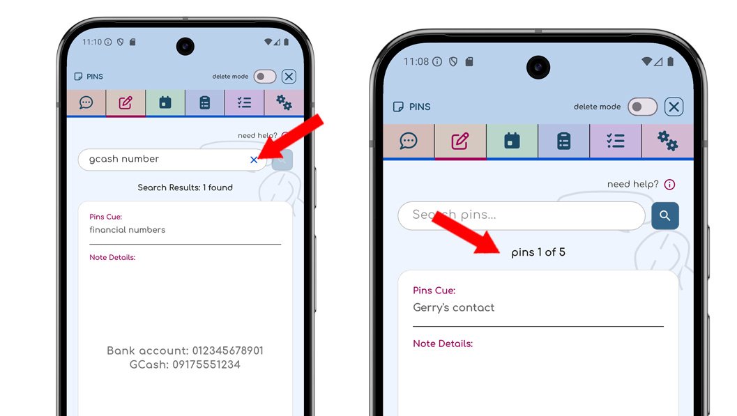 ChatNotr app showing the search filter