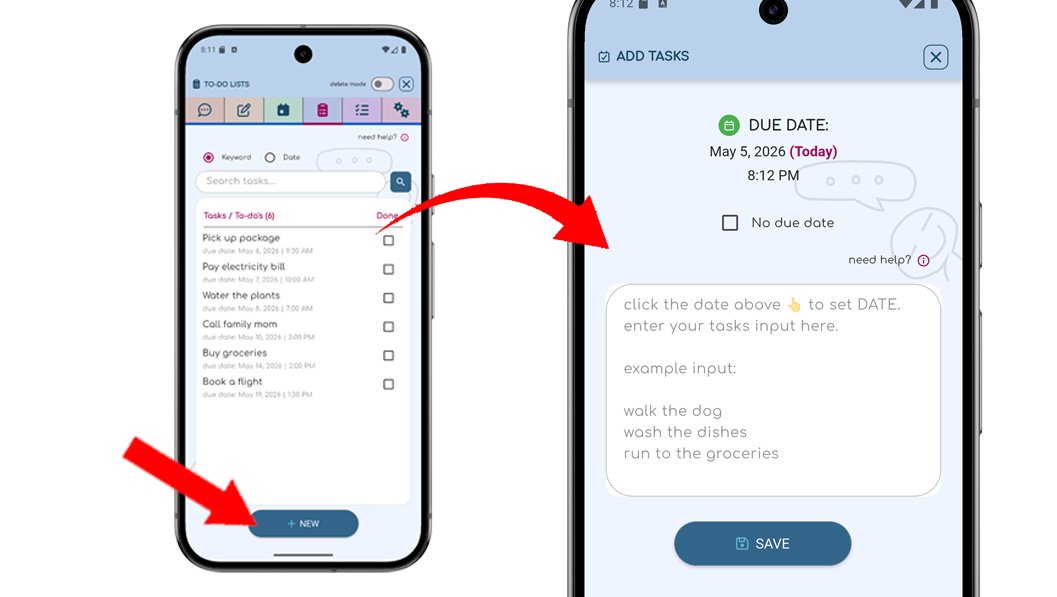 ChatNotr Appointments screen showing the New button at the bottom for manually creating a new Appointment